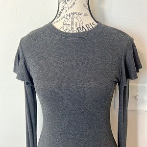 GOLDIE long sleeve top in grey color